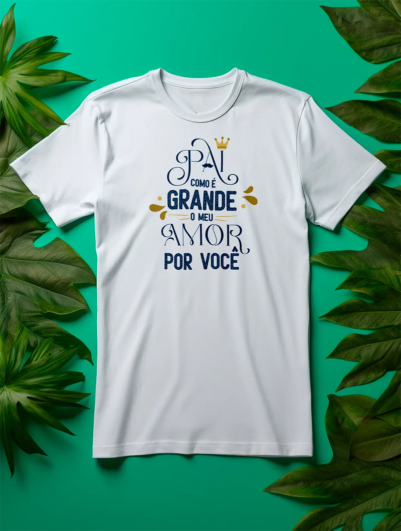 Camiseta Masculina T-Shirt Quality - Pai Como É Grande