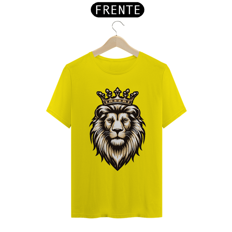Camiseta Masculina T-Shirt Quality - Leão Com Coroa