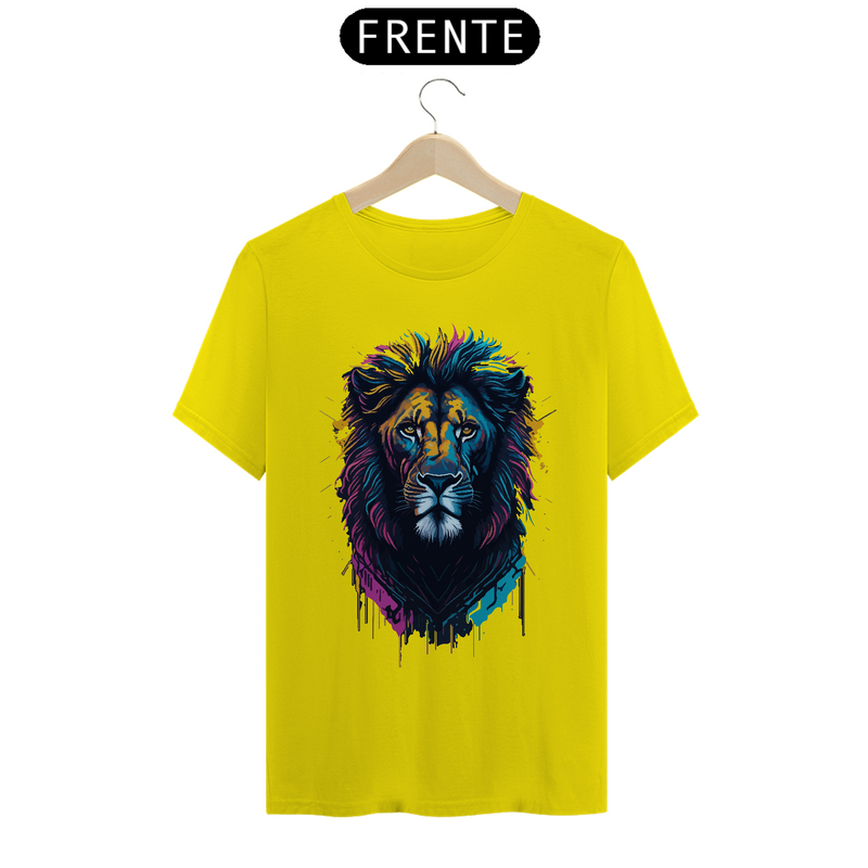 Camiseta Masculina T-Shirt Quality - Leão Pintadado