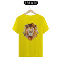Camiseta Masculina T-Shirt Quality - Leão Geométrica