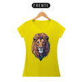 Camiseta Feminina Baby Long Quality - Leão Desenho
