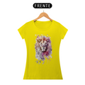 Camiseta Feminina Baby Long Quality -  Leão Pintado