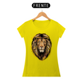 Camiseta Feminina Baby Long Quality - Leão Desenho