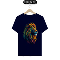 Camiseta Masculina T-Shirt Quality - Leão colorido