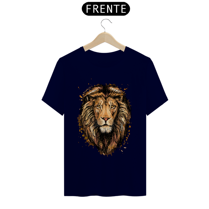 Camiseta Masculina T-Shirt Quality - Leão Marron