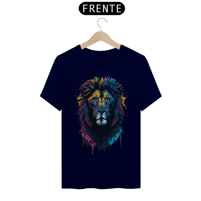 Camiseta Masculina T-Shirt Quality - Leão Pintadado
