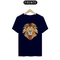 Camiseta Masculina T-Shirt Quality - Leão Geométrica