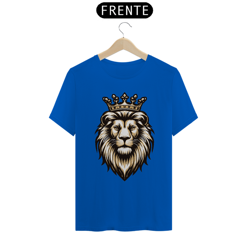 Camiseta Masculina T-Shirt Quality - Leão Com Coroa