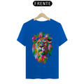Camiseta Masculina T-Shirt Quality - Leão colorido