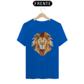 Camiseta Masculina T-Shirt Quality - Leão Geométrica