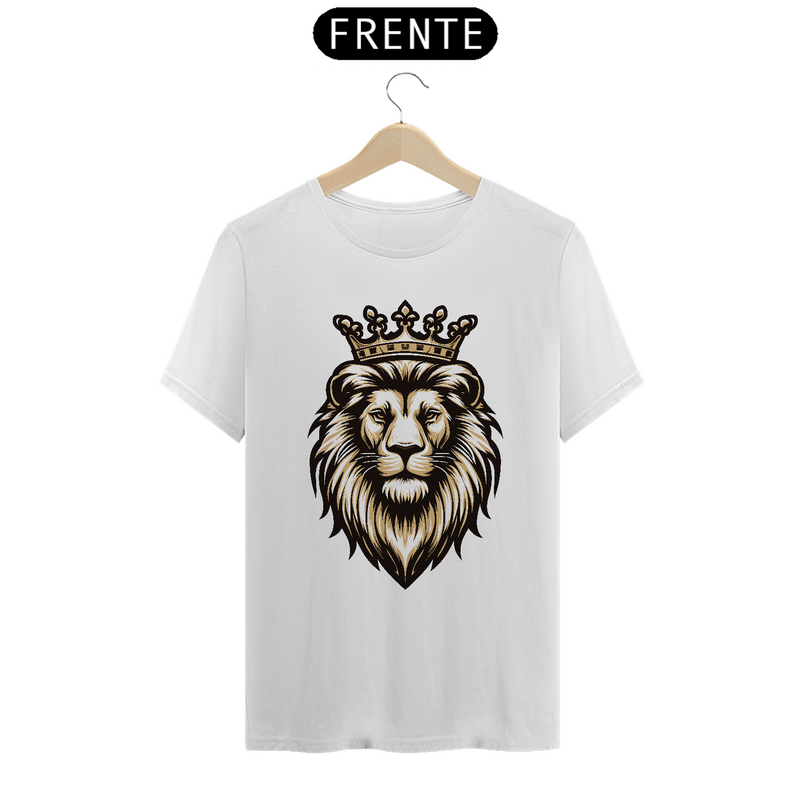 Camiseta Masculina T-Shirt Quality - Leão Com Coroa