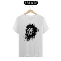 Camiseta Masculina T-Shirt Quality Branco - Leão Pintado Preto