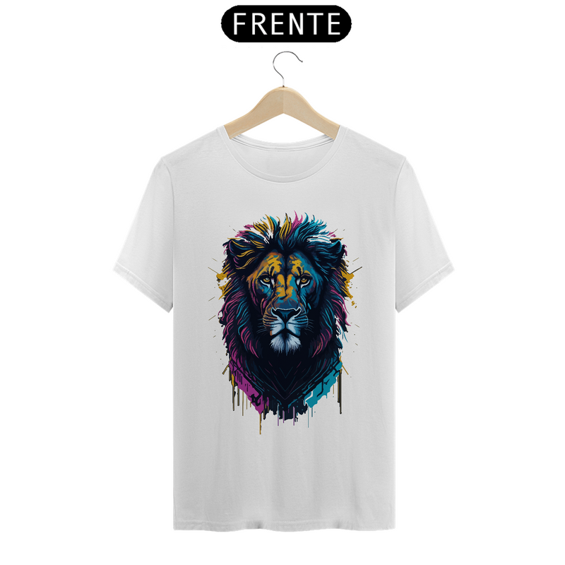 Camiseta Masculina T-Shirt Quality - Leão Pintadado
