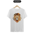 Camiseta Masculina T-Shirt Quality - Leão Geométrica