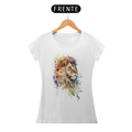Camiseta Feminina Baby Long Quality Branca - Leão Pintado