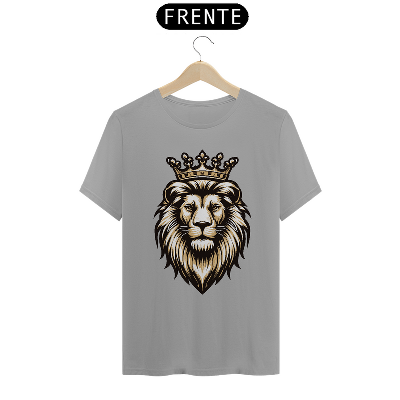 Camiseta Masculina T-Shirt Quality - Leão Com Coroa