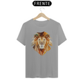 Camiseta Masculina T-Shirt Quality - Leão Geométrica