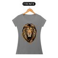 Camiseta Feminina Baby Long Quality - Leão Desenho
