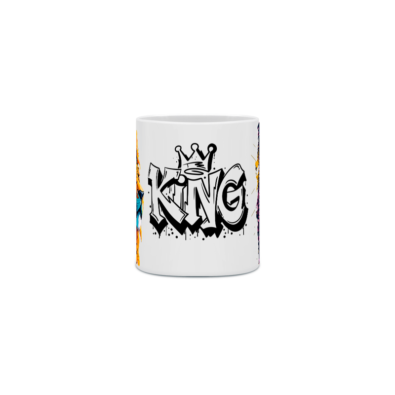 Caneca Branca - Leão Pintado