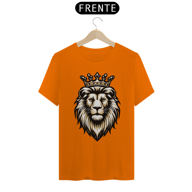Camiseta Masculina T-Shirt Quality - Leão Com Coroa