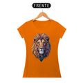 Camiseta Feminina Baby Long Quality - Leão Desenho