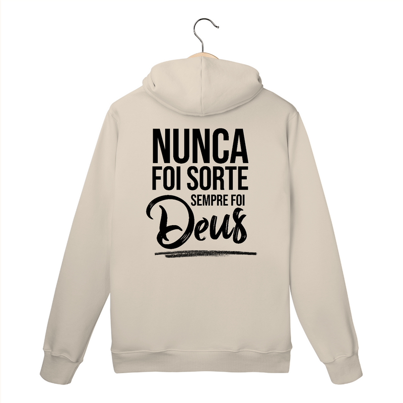 Moletom Canguru - Nunca Foi Sorte Sempre Foi Deus
