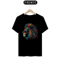 Camiseta Masculina T-Shirt Quality Preto - Leão Pintado