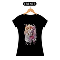 Camiseta Feminina Baby Long Quality -  Leão Pintado