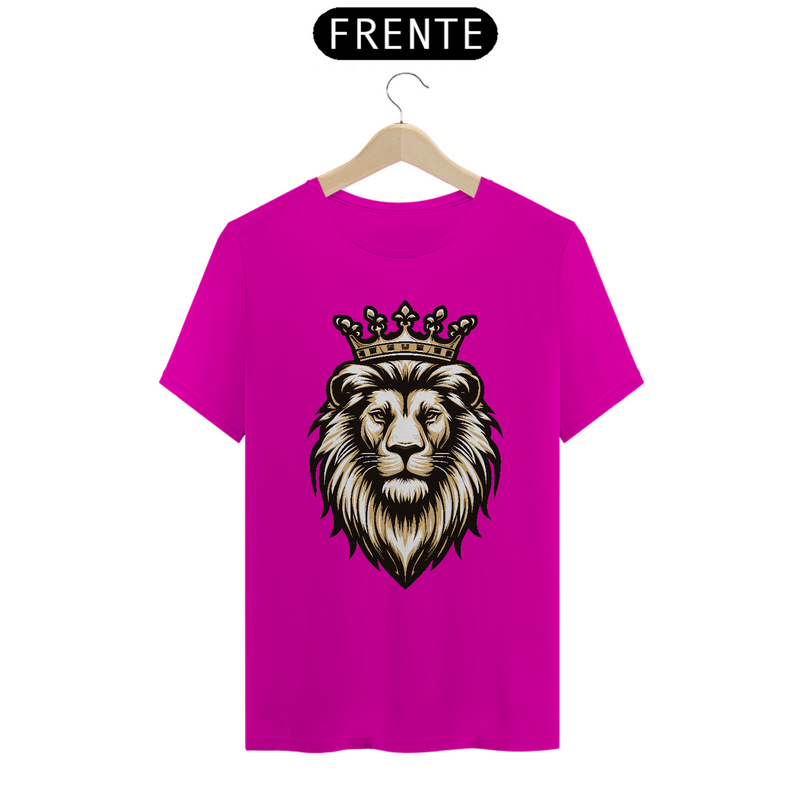 Camiseta Masculina T-Shirt Quality - Leão Com Coroa