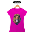 Camiseta Feminina Baby Long Quality - Leão Desenho