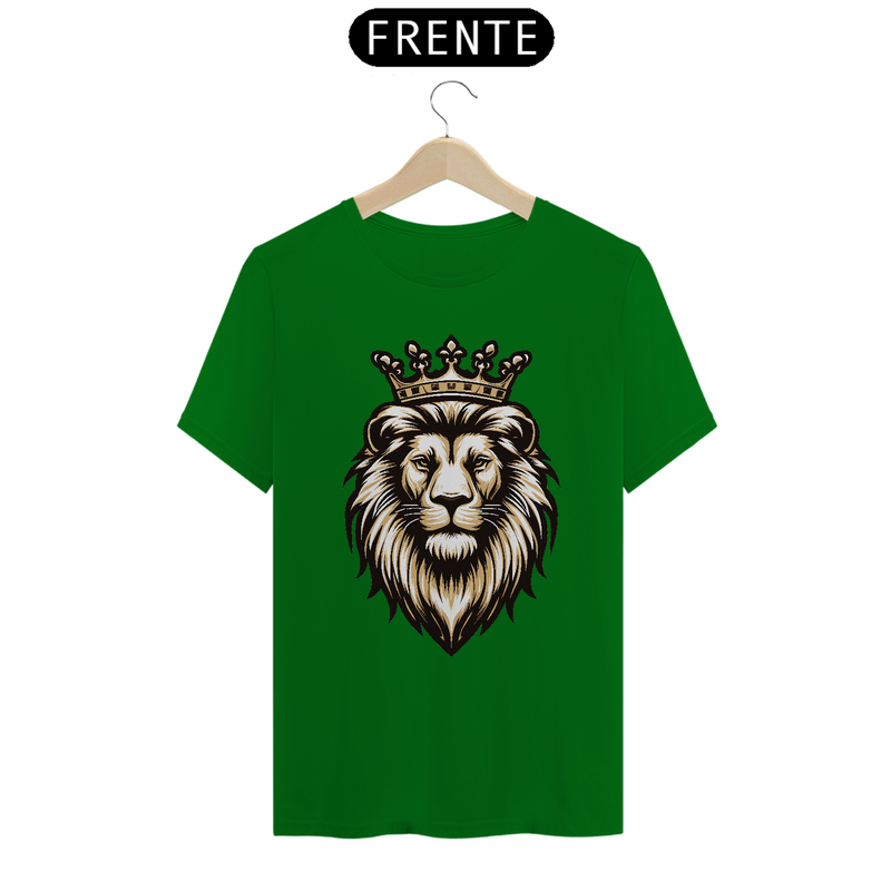 Camiseta Masculina T-Shirt Quality - Leão Com Coroa