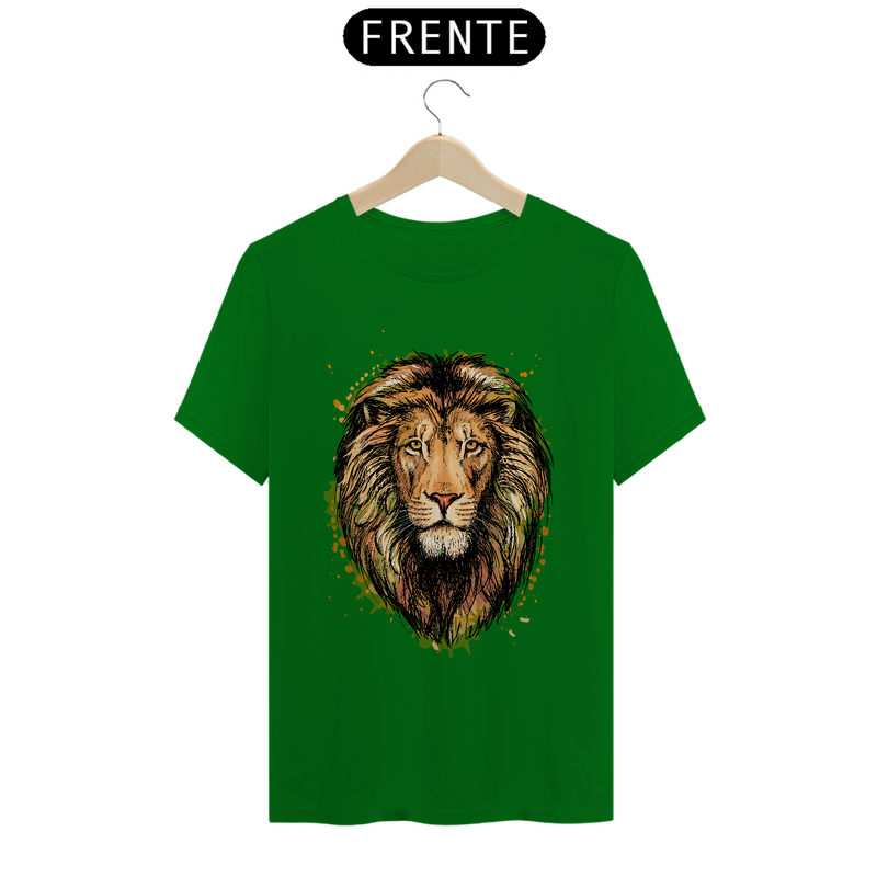 Camiseta Masculina T-Shirt Quality - Leão Marron