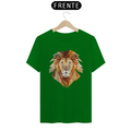 Camiseta Masculina T-Shirt Quality - Leão Geométrica