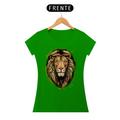Camiseta Feminina Baby Long Quality - Leão Desenho