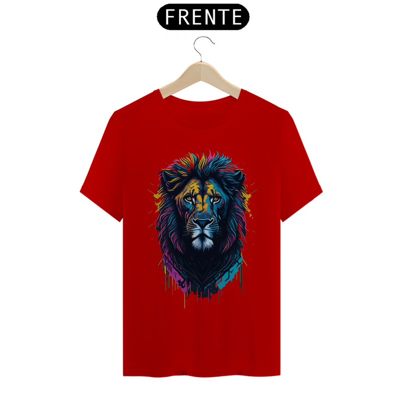 Camiseta Masculina T-Shirt Quality - Leão Pintadado