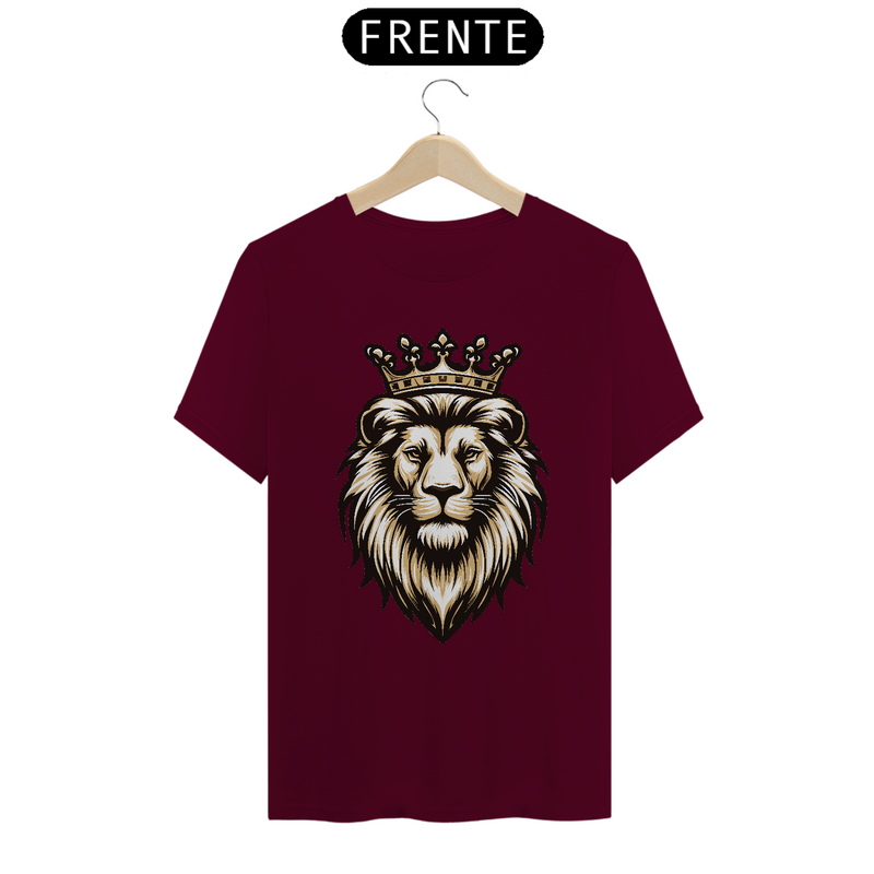 Camiseta Masculina T-Shirt Quality - Leão Com Coroa