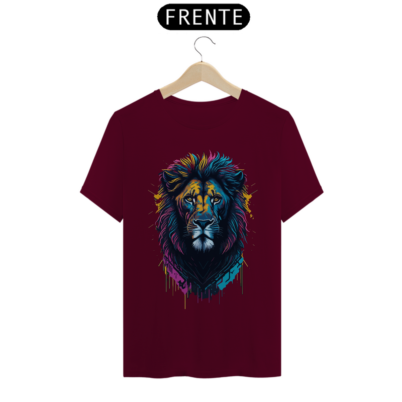 Camiseta Masculina T-Shirt Quality - Leão Pintadado