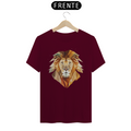 Camiseta Masculina T-Shirt Quality - Leão Geométrica