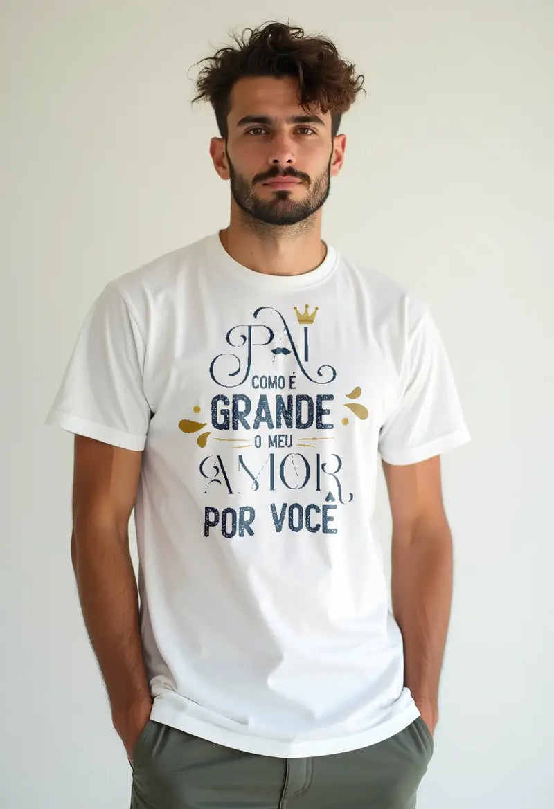 Camiseta Masculina T-Shirt Quality - Pai Como É Grande